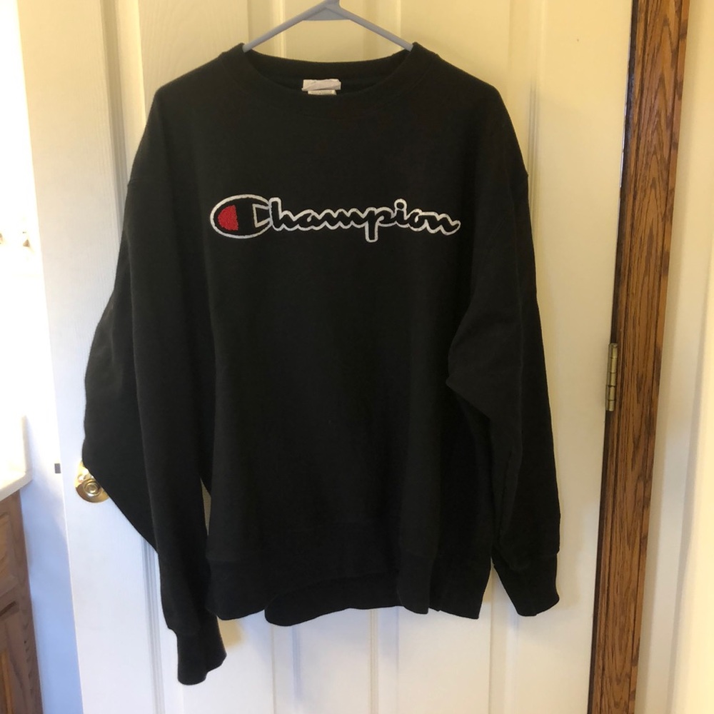 Black Champion reverse weave crewneck XL